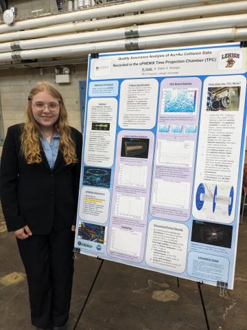 Rachel and her poster