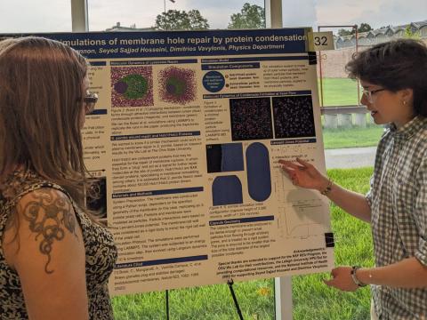 Teegan explaining his poster